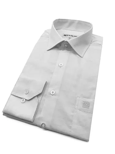 Angelino Cream Cotton Satin Long Sleeve Lounge Shirt