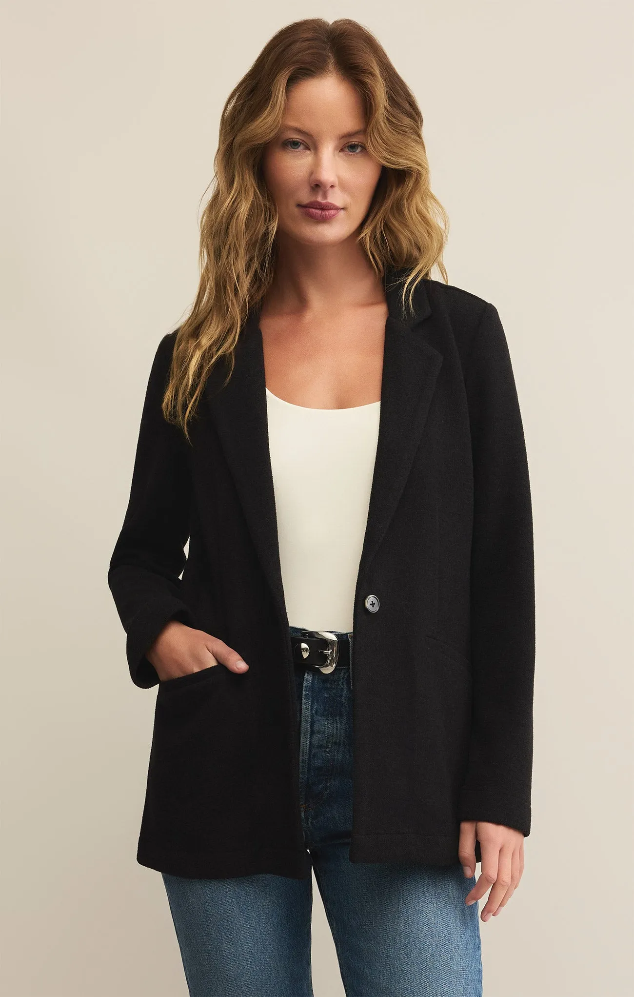 Ava Textured Knit Blazer