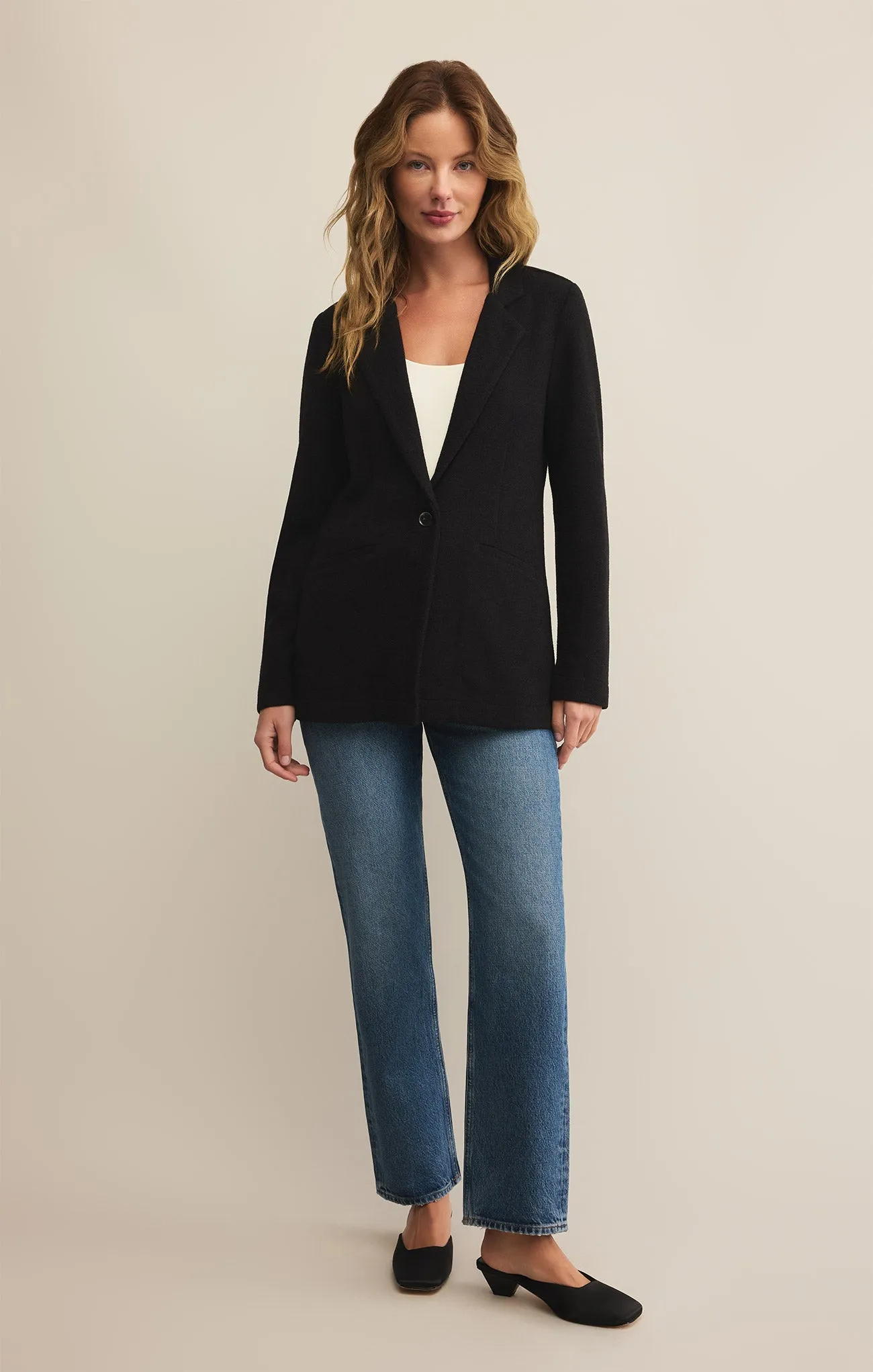 Ava Textured Knit Blazer