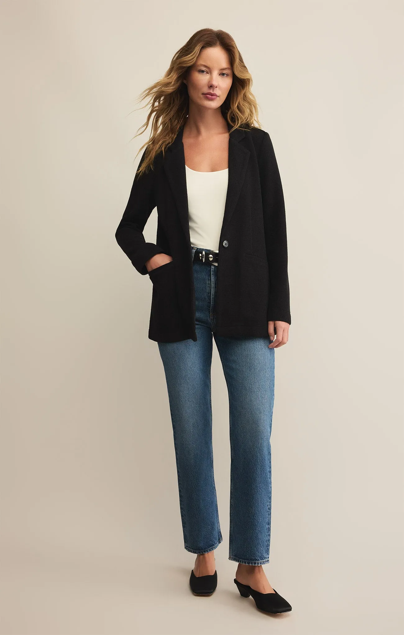 Ava Textured Knit Blazer