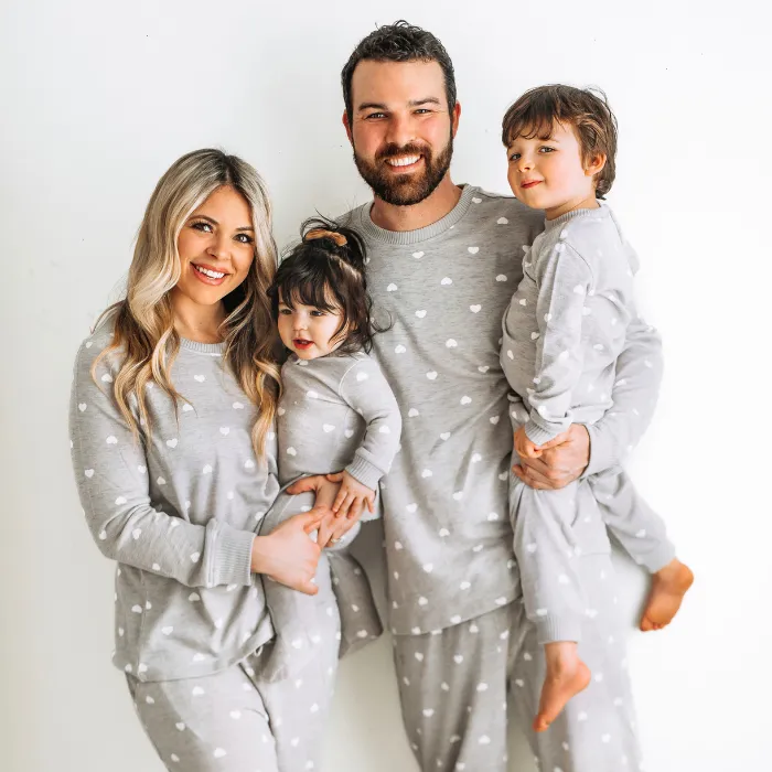 Baby Onesie - Gray Hearts