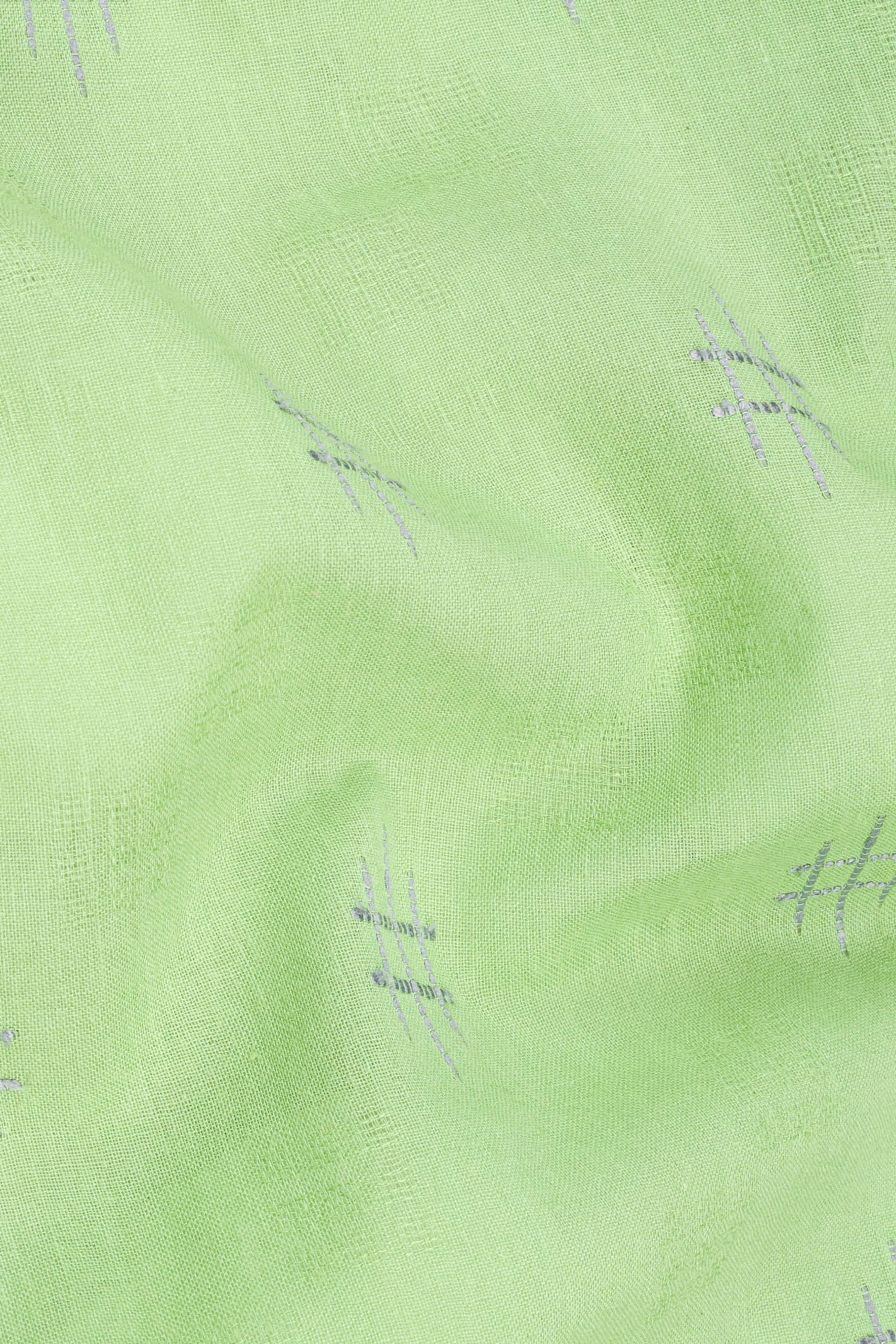 Beryl Green Dobby Textured Premium Giza Cotton Kurta Set