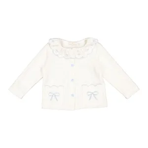 Blue Bows Knit Cardigan