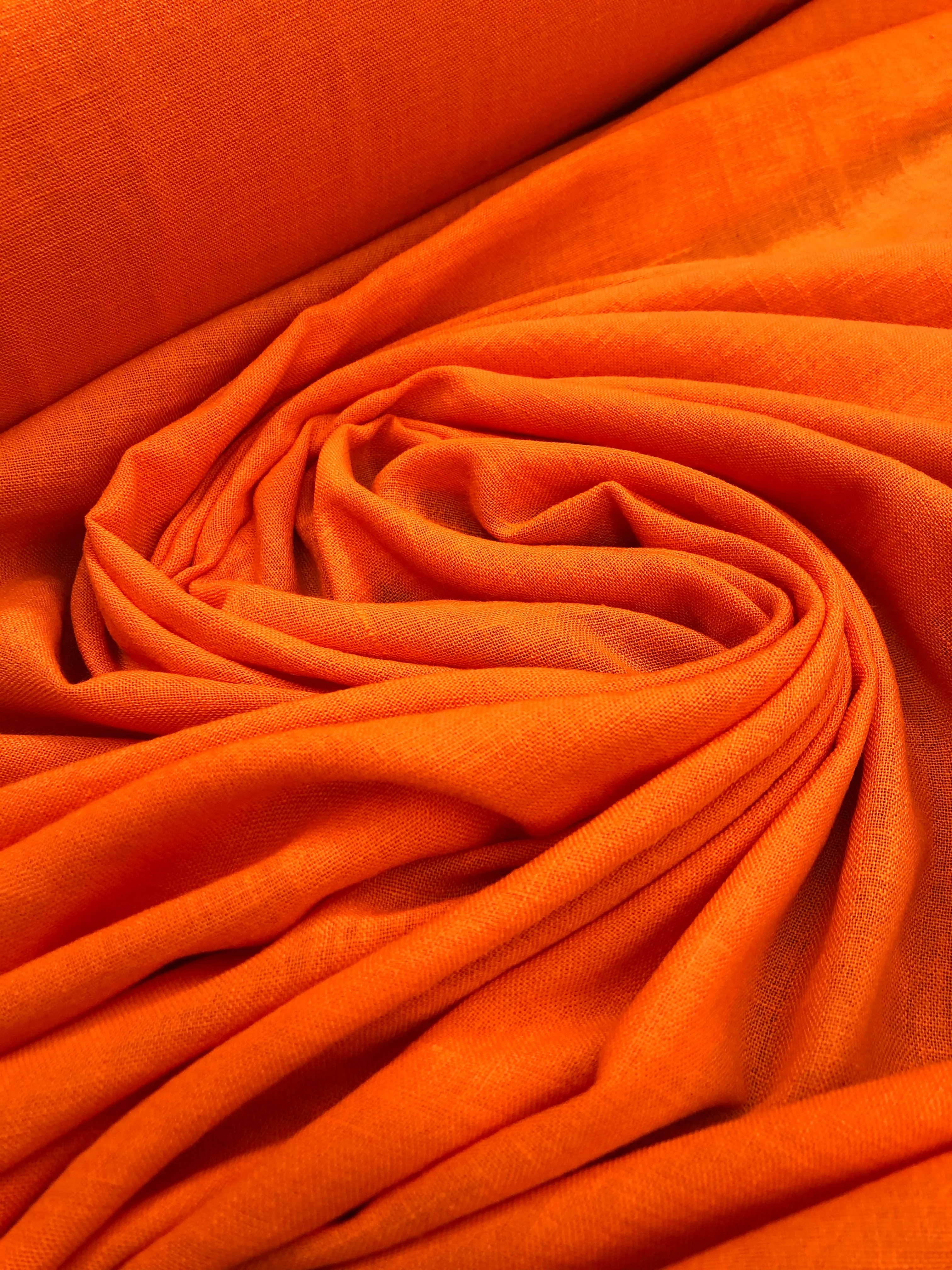 Capri Linen - Red Orange