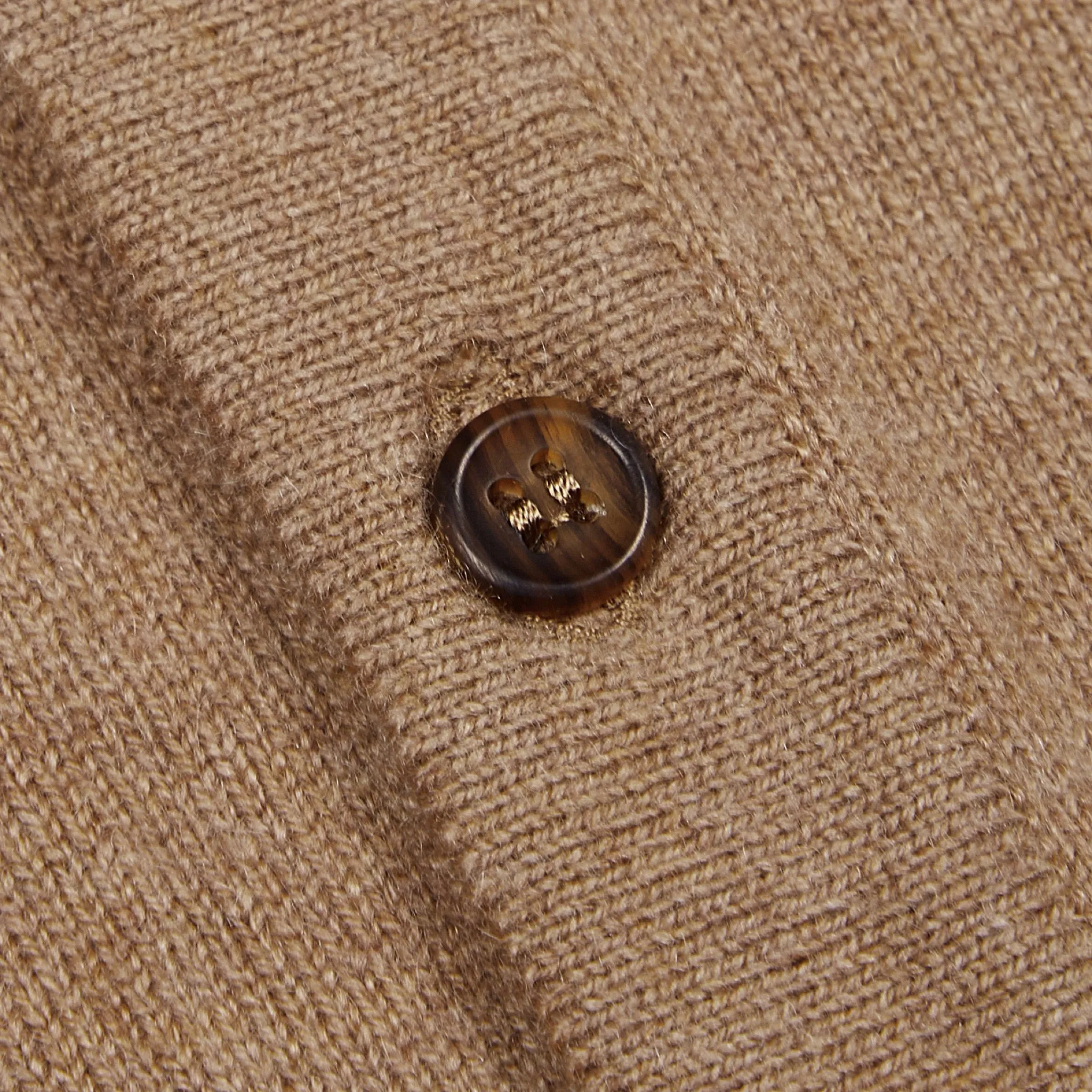 Cashmere shirt cardigan in camel