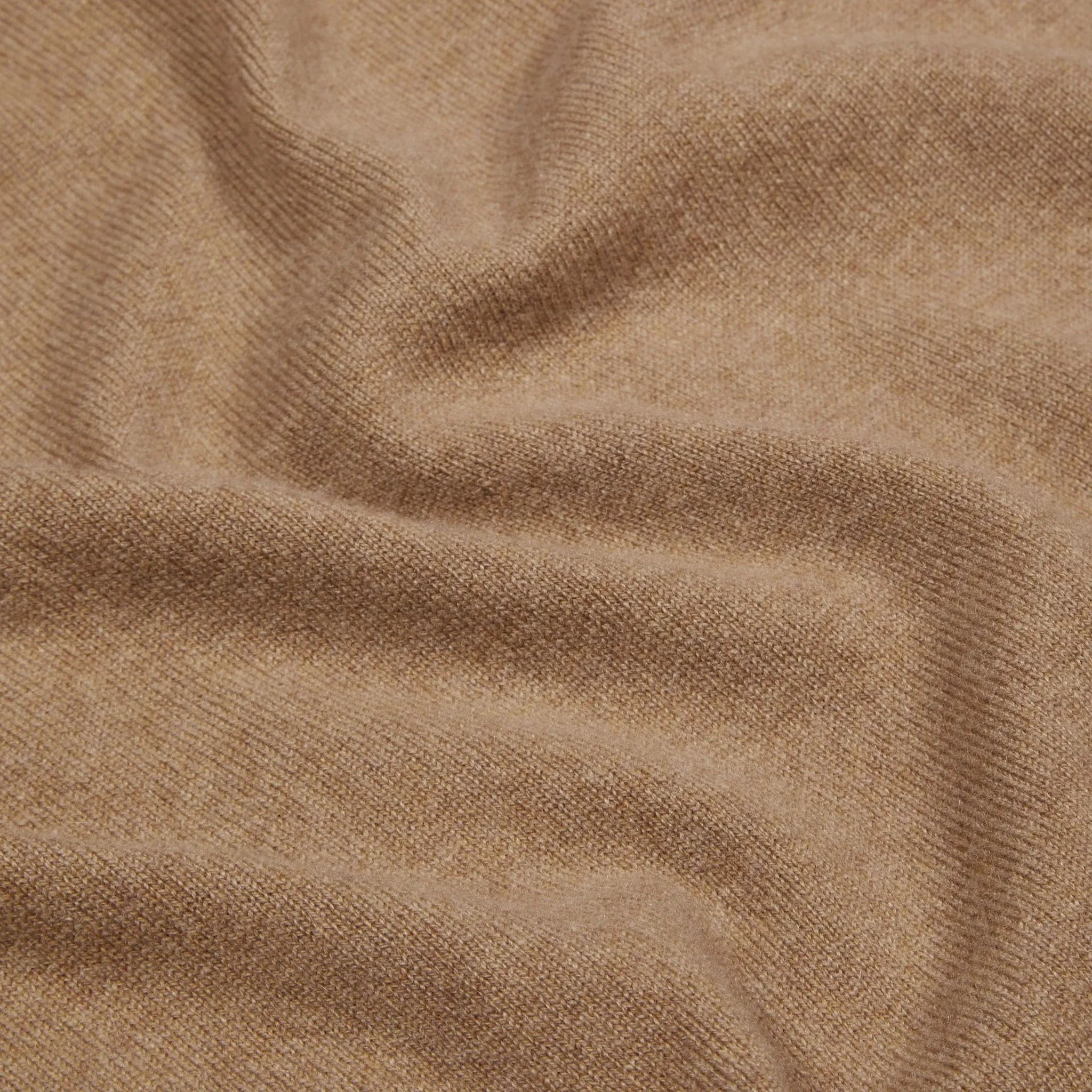 Cashmere shirt cardigan in camel