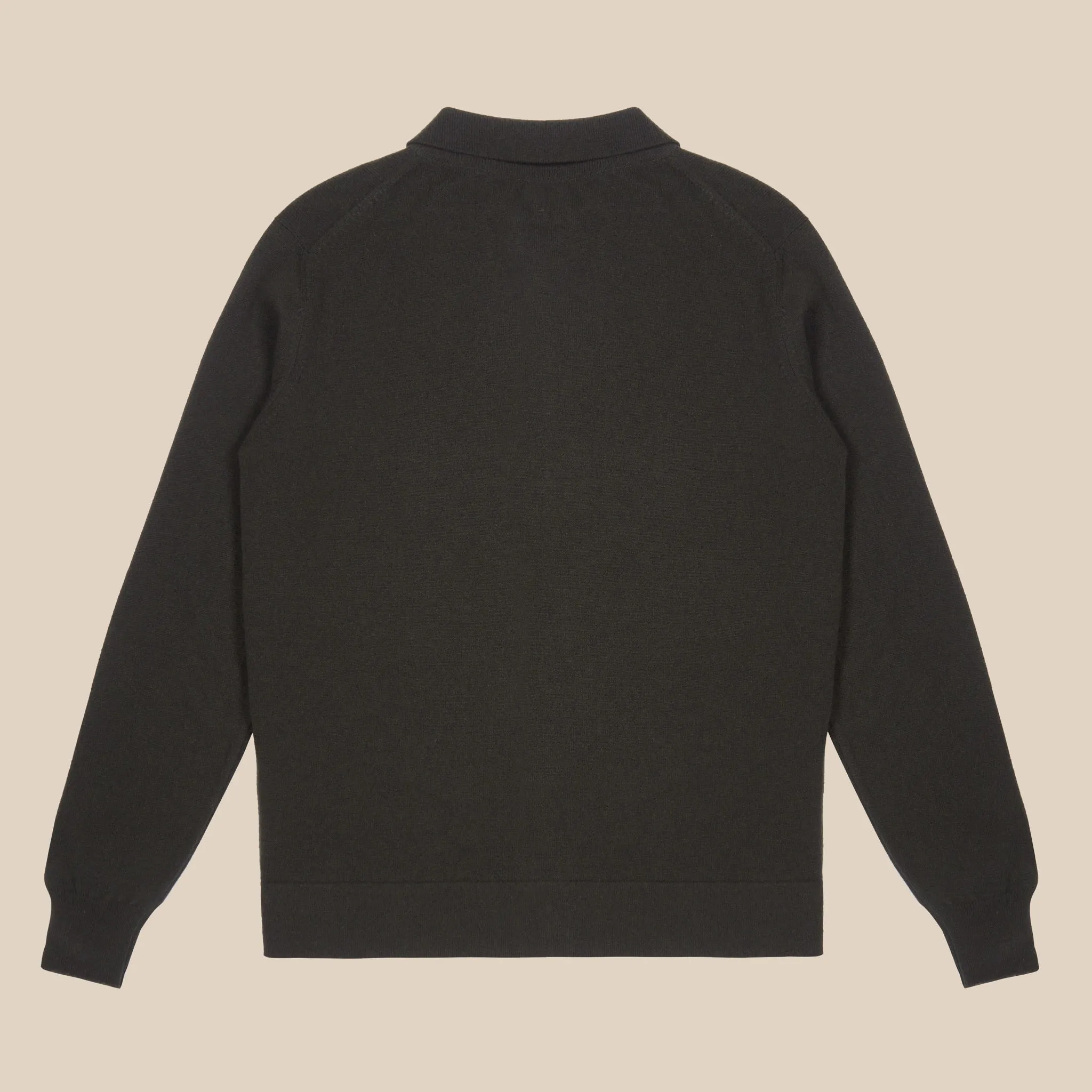 Cashmere shirt cardigan in dark olive