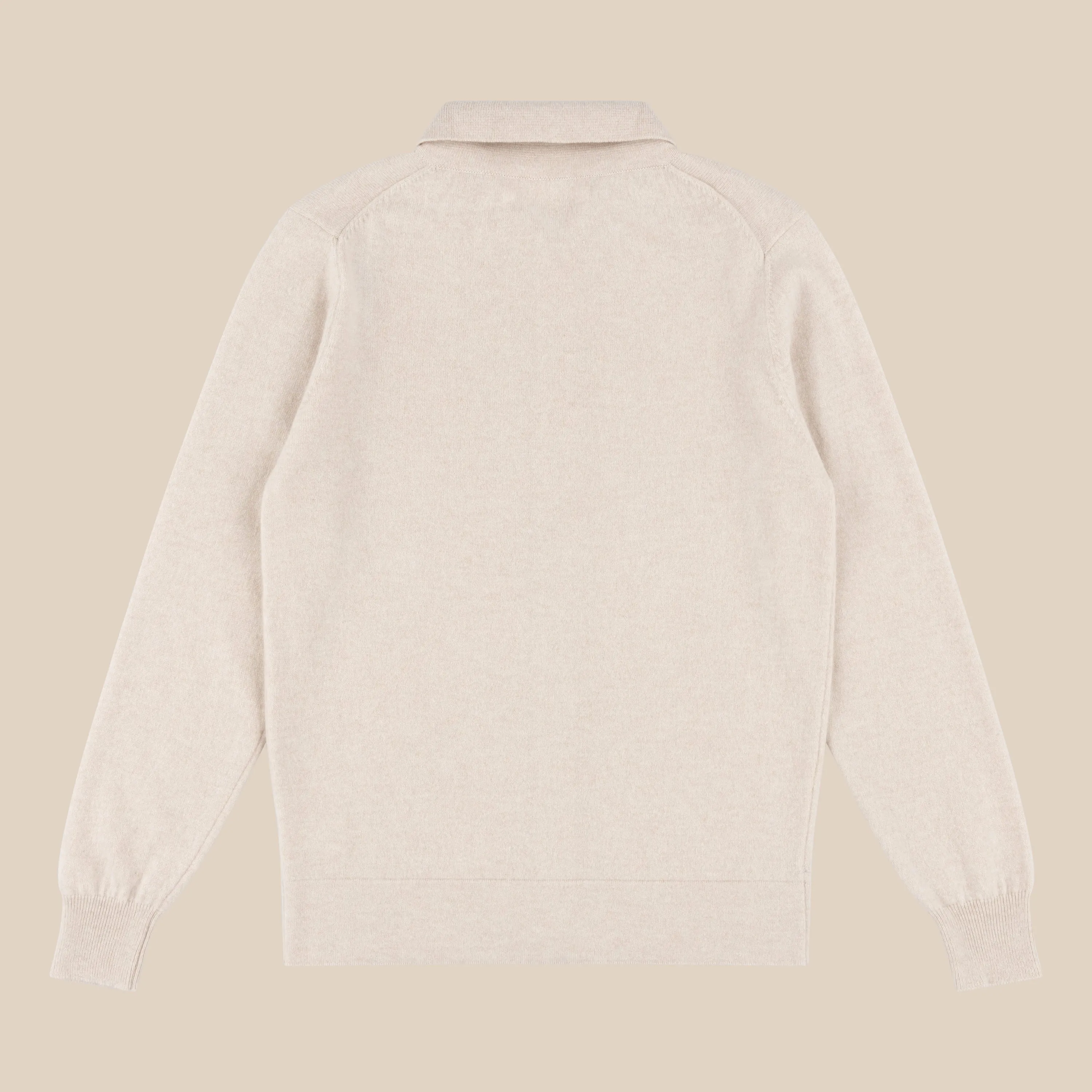 Cashmere shirt cardigan in oatmeal