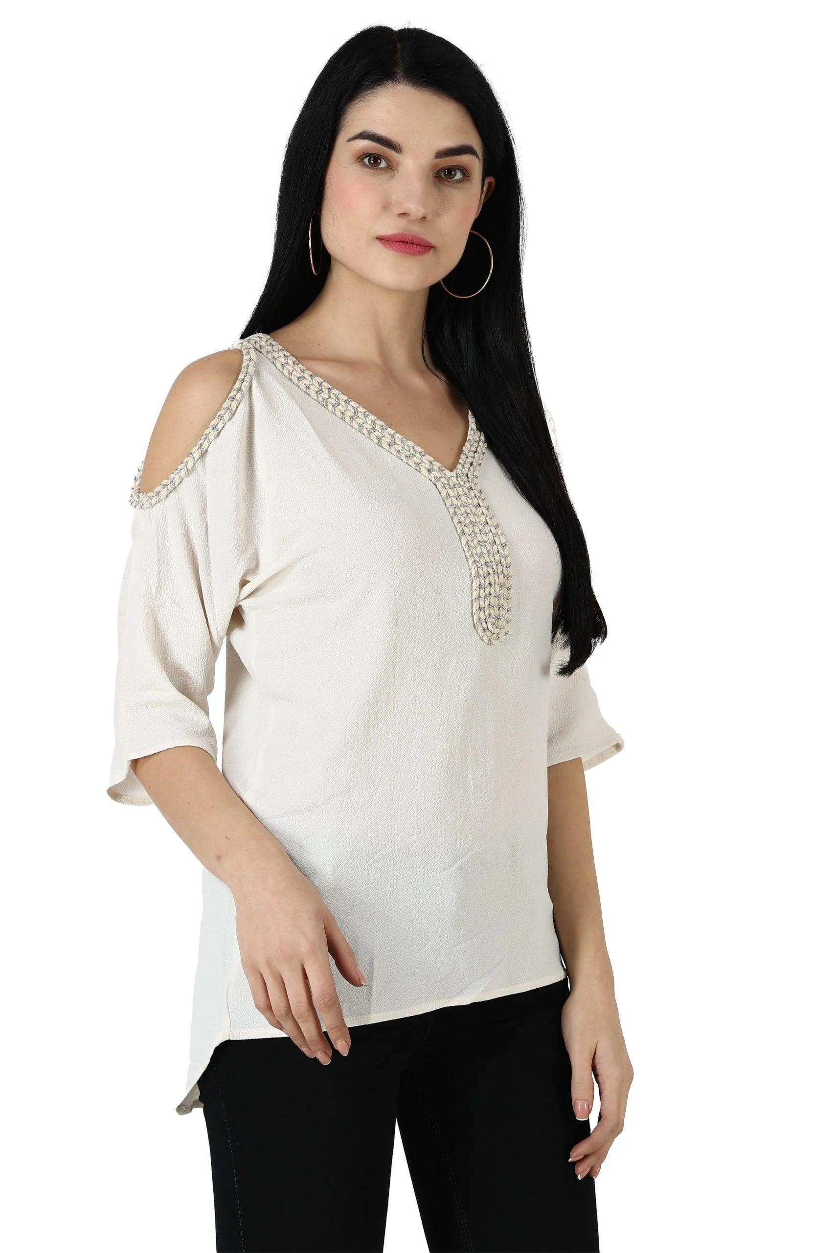 Cream Solid Top