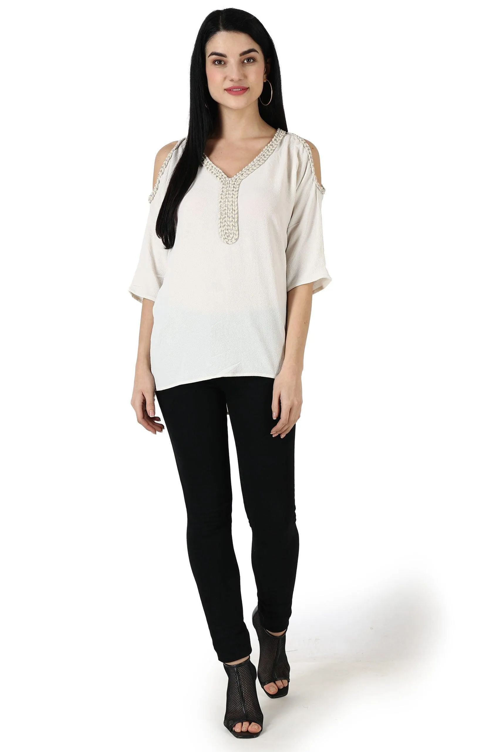 Cream Solid Top