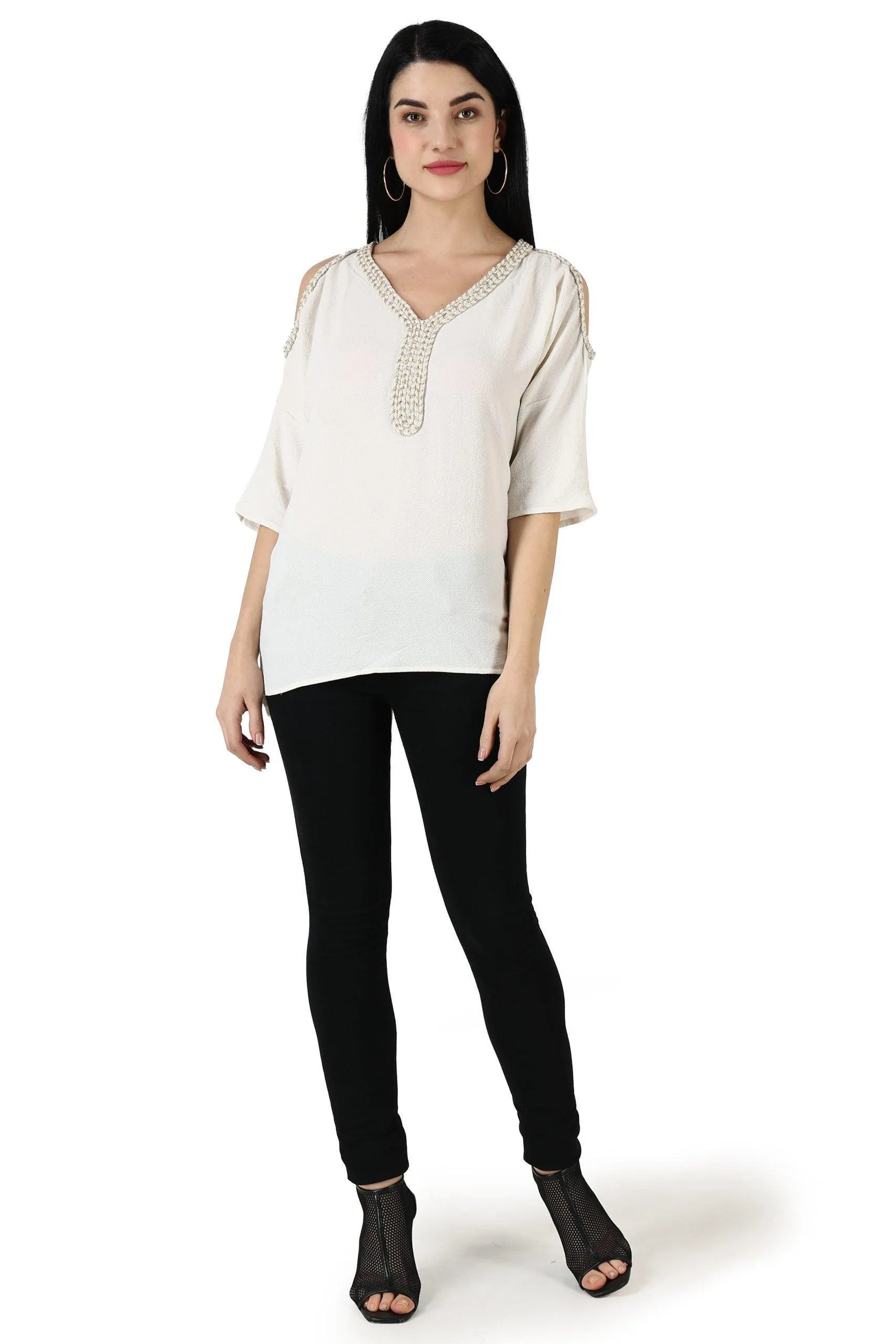 Cream Solid Top