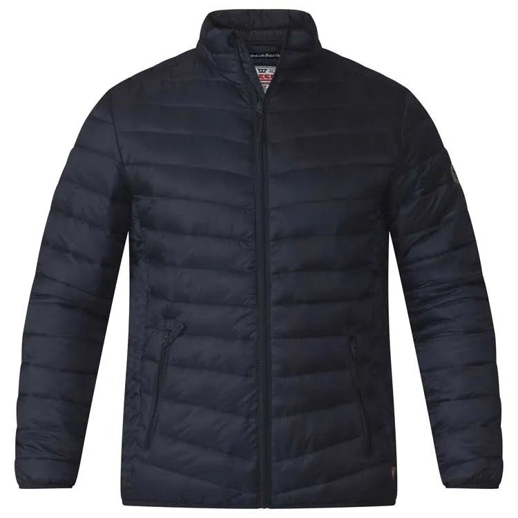 D555 Duke Bastian Faux Down Round Neck Puffa Jacket K