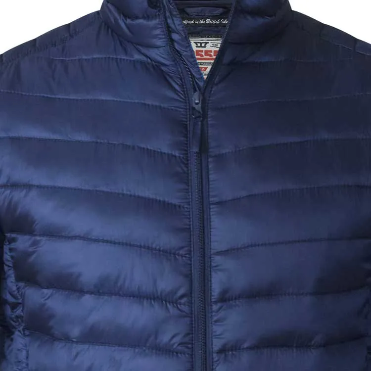 D555 Duke Bastian Faux Down Round Neck Puffa Jacket K