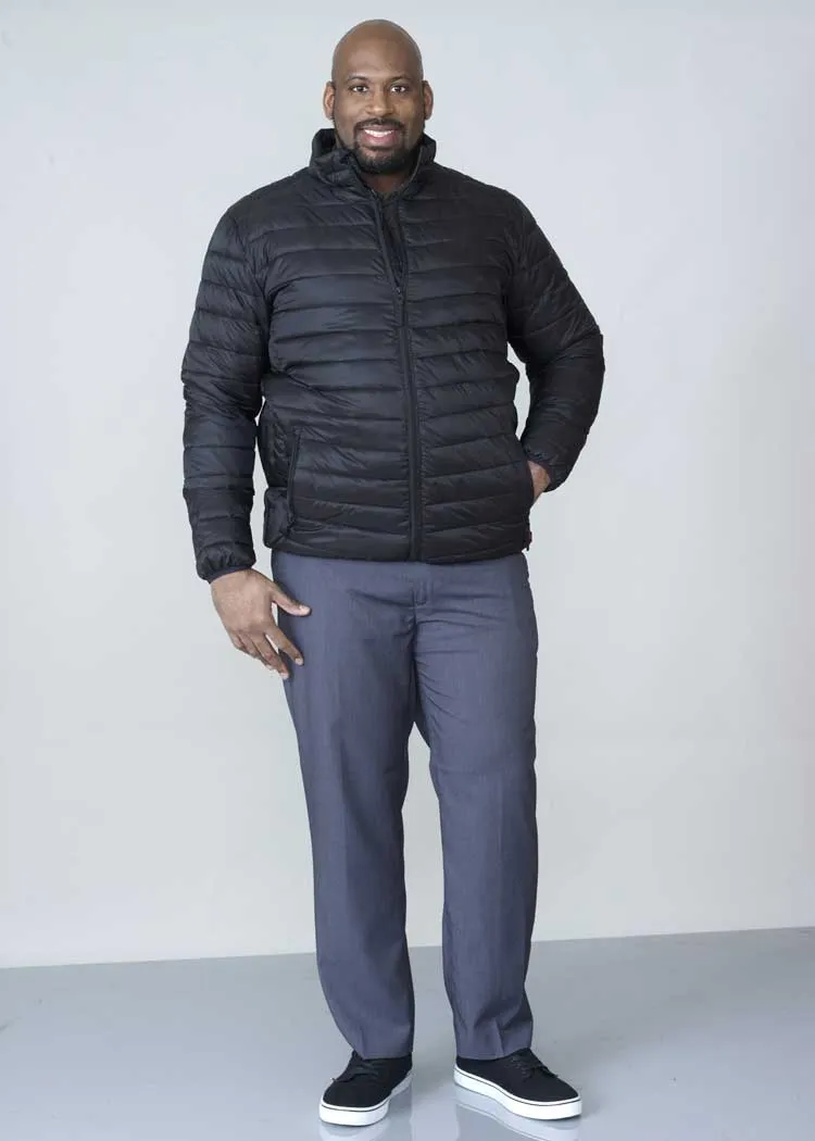 D555 Duke Bastian Faux Down Round Neck Puffa Jacket K