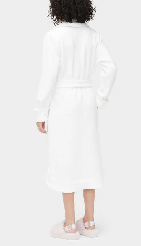 DUFFIELD II Double Knit Fleece Robe in Cream