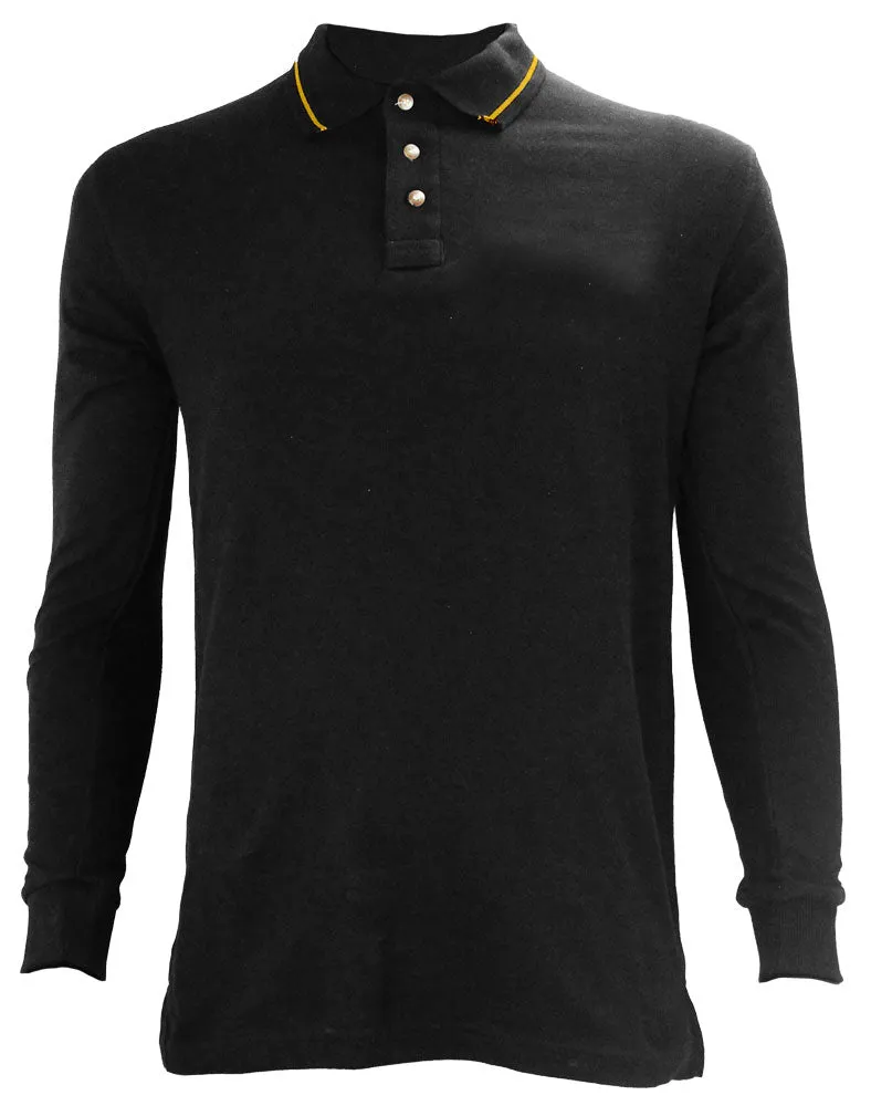 First Class Long Sleeve Polycotton Tactical Stripe Polo Shirts