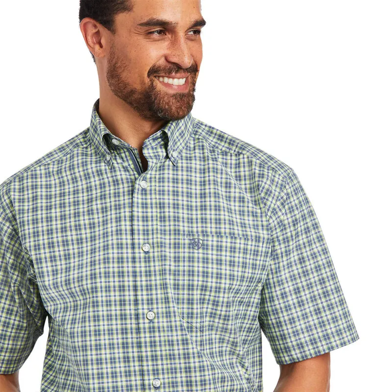 Green Plaid Ariat Mens Pro Series Barrett Classic Fit Green Mens Shirt