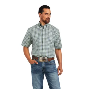 Green Plaid Ariat Mens Pro Series Barrett Classic Fit Green Mens Shirt