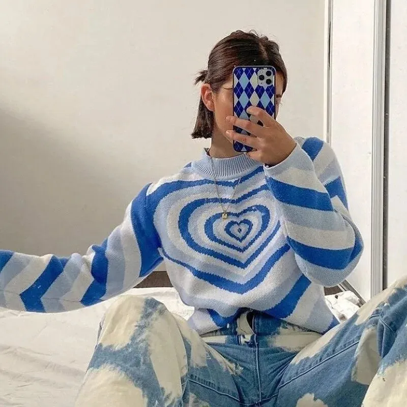 Heart Striped Turtleneck Jumpers and Vests