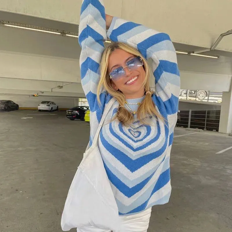 Heart Striped Turtleneck Jumpers and Vests