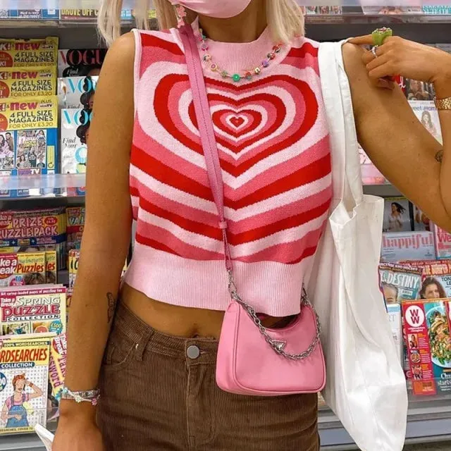 Heart Striped Turtleneck Jumpers and Vests