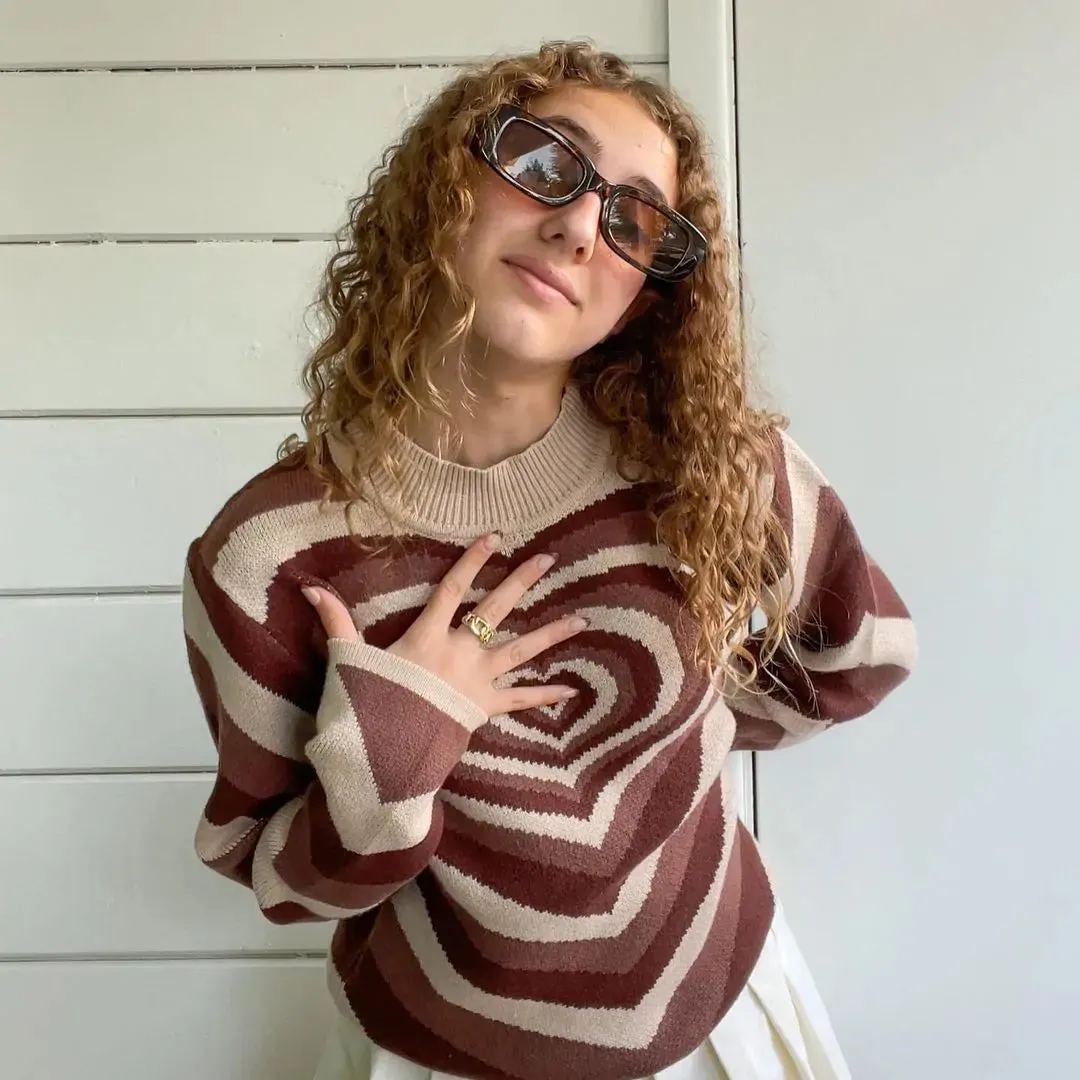 Heart Striped Turtleneck Jumpers and Vests