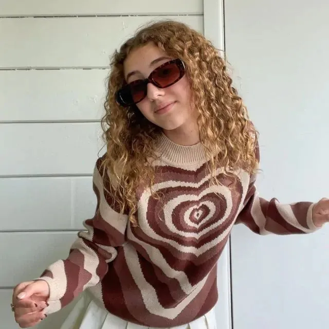 Heart Striped Turtleneck Jumpers and Vests