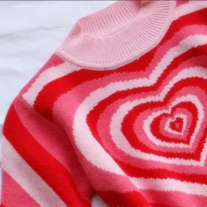 Heart Striped Turtleneck Jumpers and Vests
