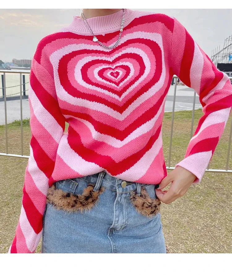 Heart Striped Turtleneck Jumpers and Vests
