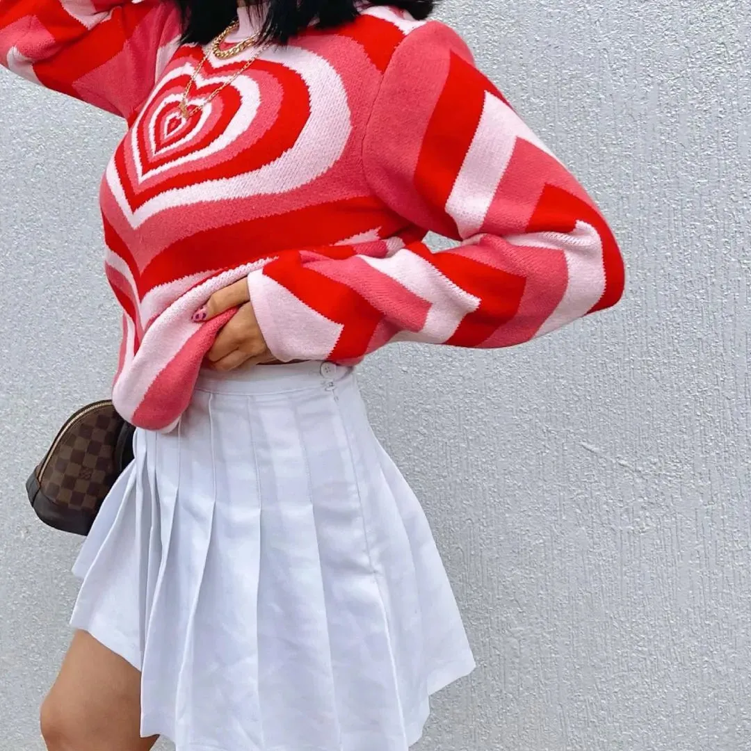 Heart Striped Turtleneck Jumpers and Vests