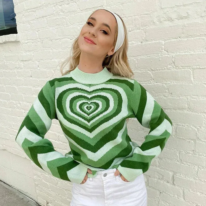 Heart Striped Turtleneck Jumpers and Vests