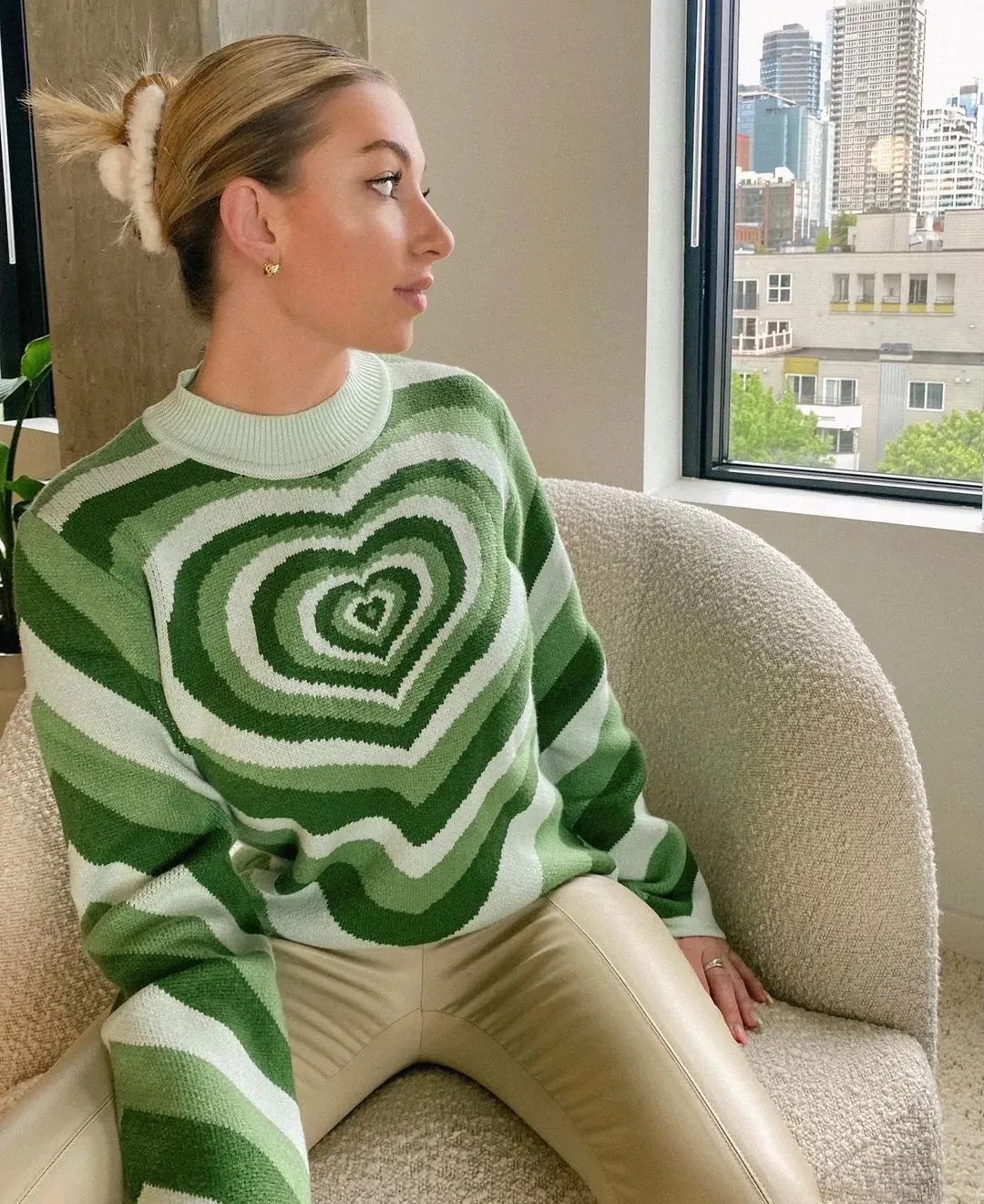 Heart Striped Turtleneck Jumpers and Vests