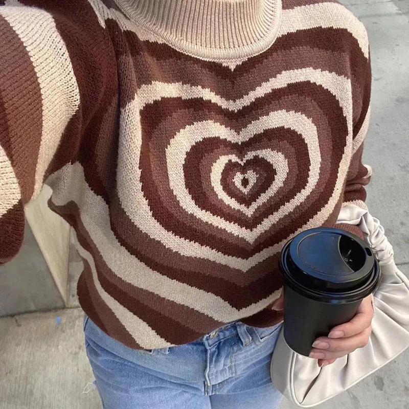 Heart Striped Turtleneck Jumpers and Vests