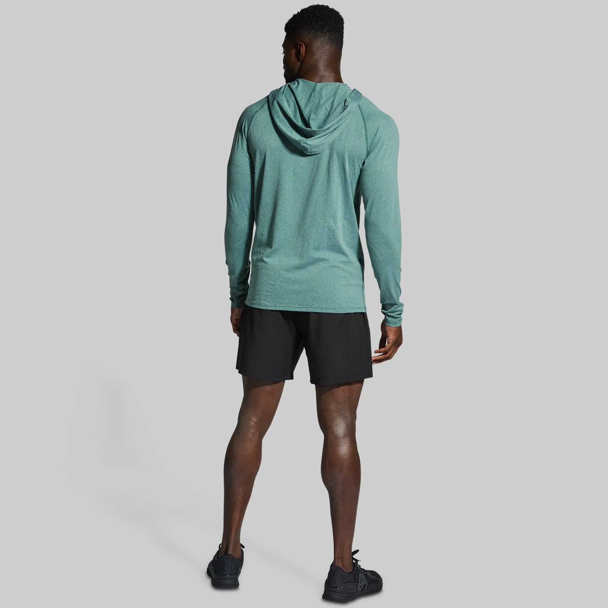 Heritage Henley Hoodie (Dark Emerald)