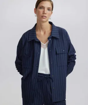 Ipekyol Striped Shirt Navy