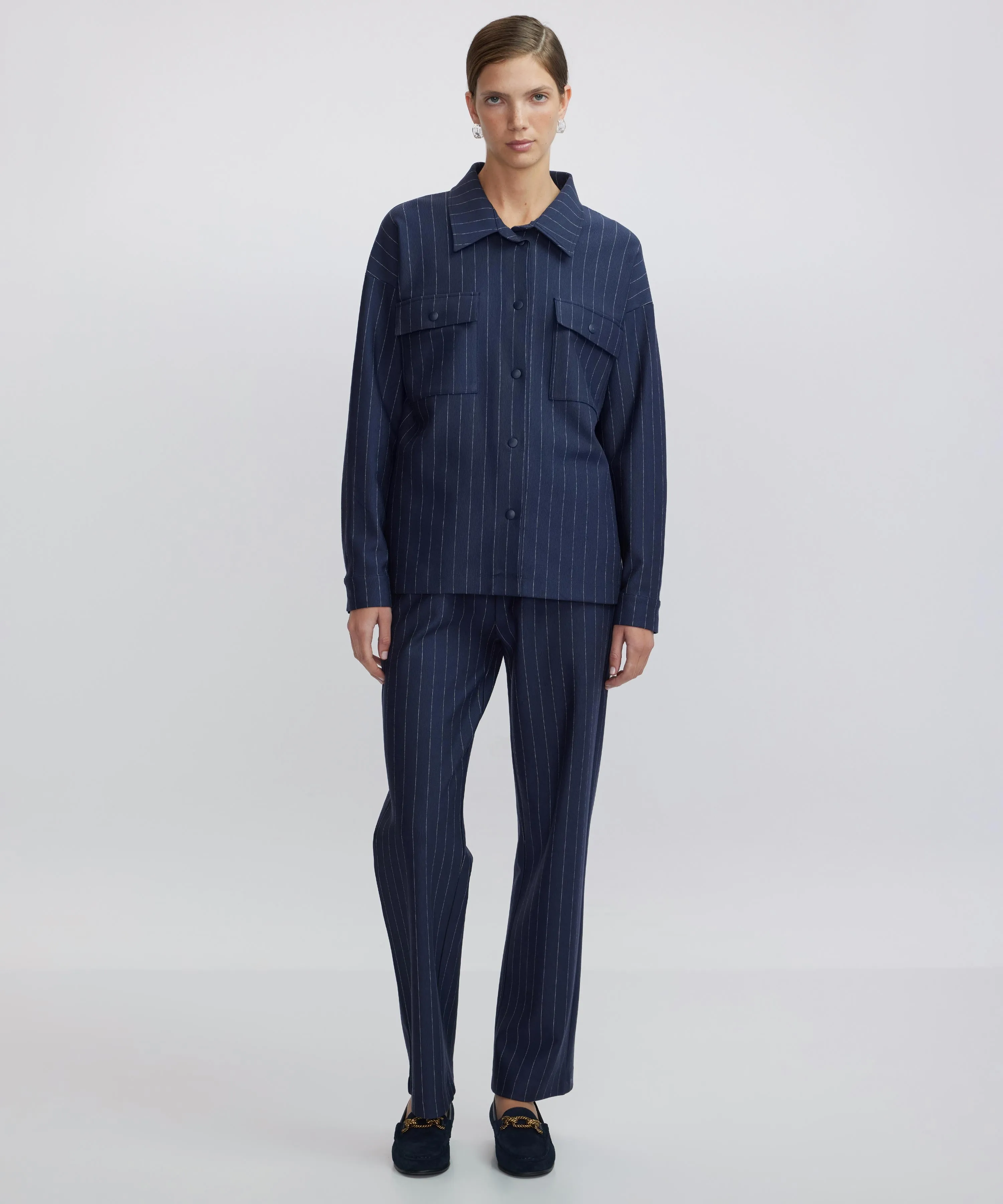Ipekyol Striped Shirt Navy