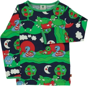 Long-sleeved top with sheep and ducks