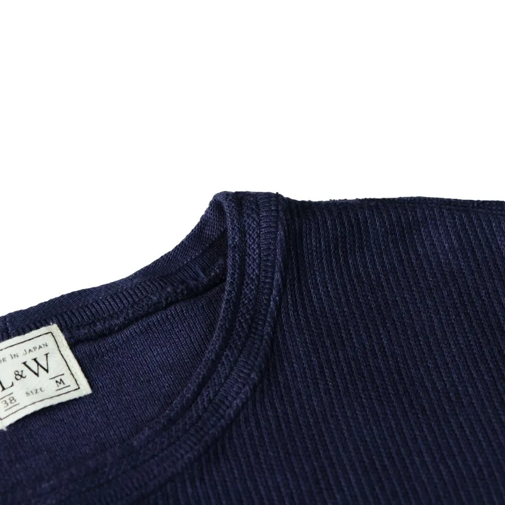 Loop & Weft Classic Royal Rib Knit Crewneck Thermal (Navy)