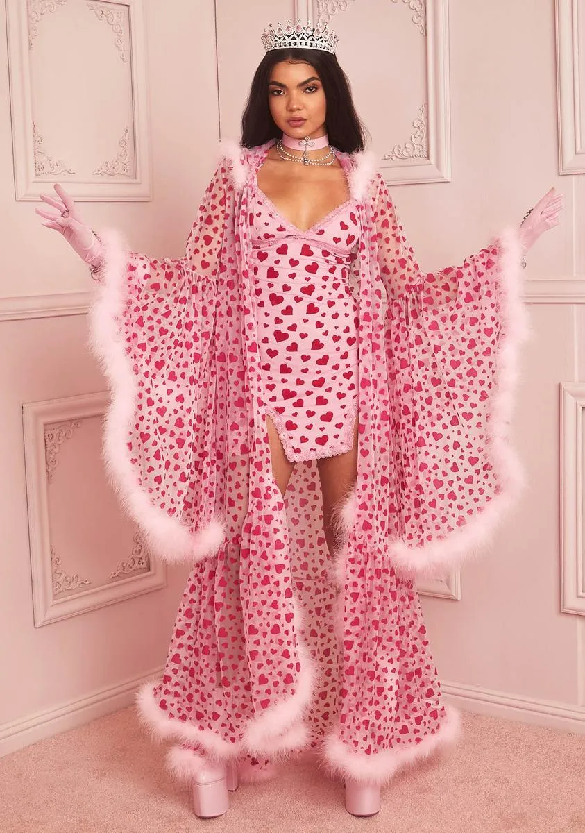 Love Surrounds Me Marabou Robe