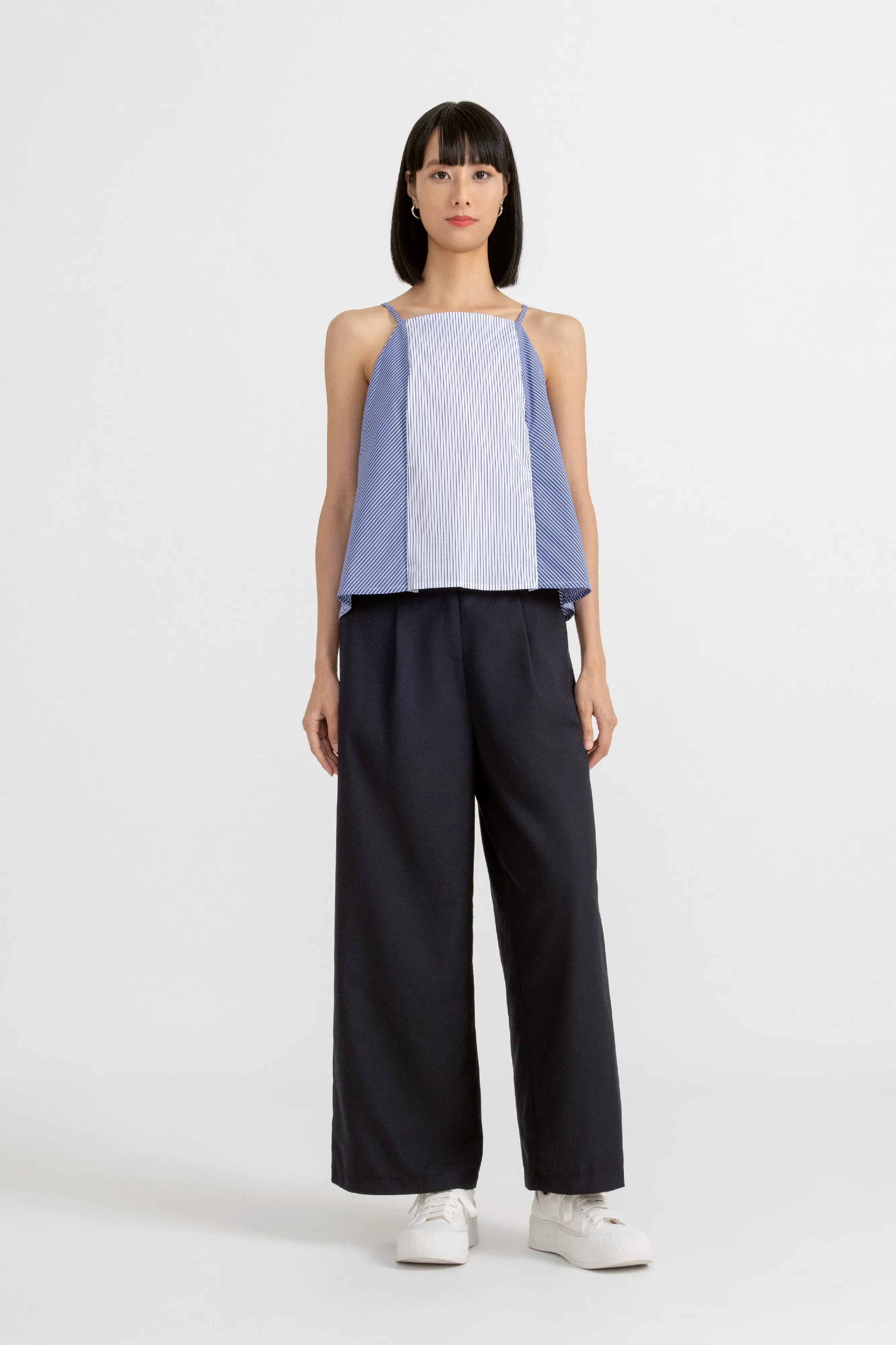 Lucille Contrast Panel Stripe Top