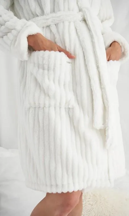 Pretty You London Cloud Robe in Ivory