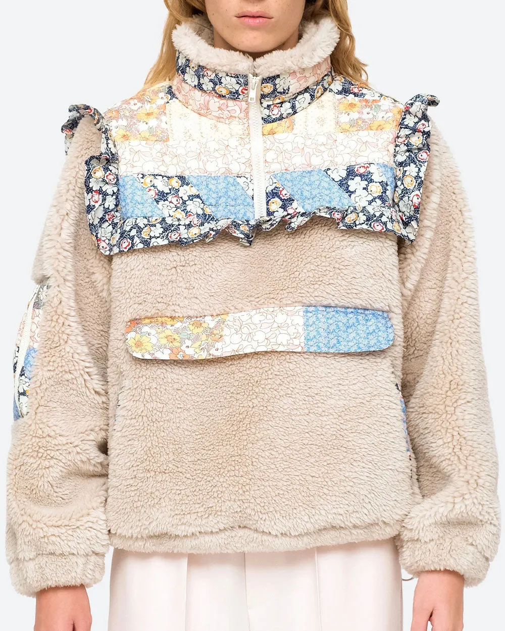 Quilted Patchwork Sydney Quarter Zip Pullover