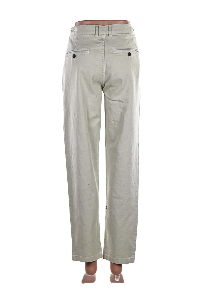"Skull Flower" Painted Pants