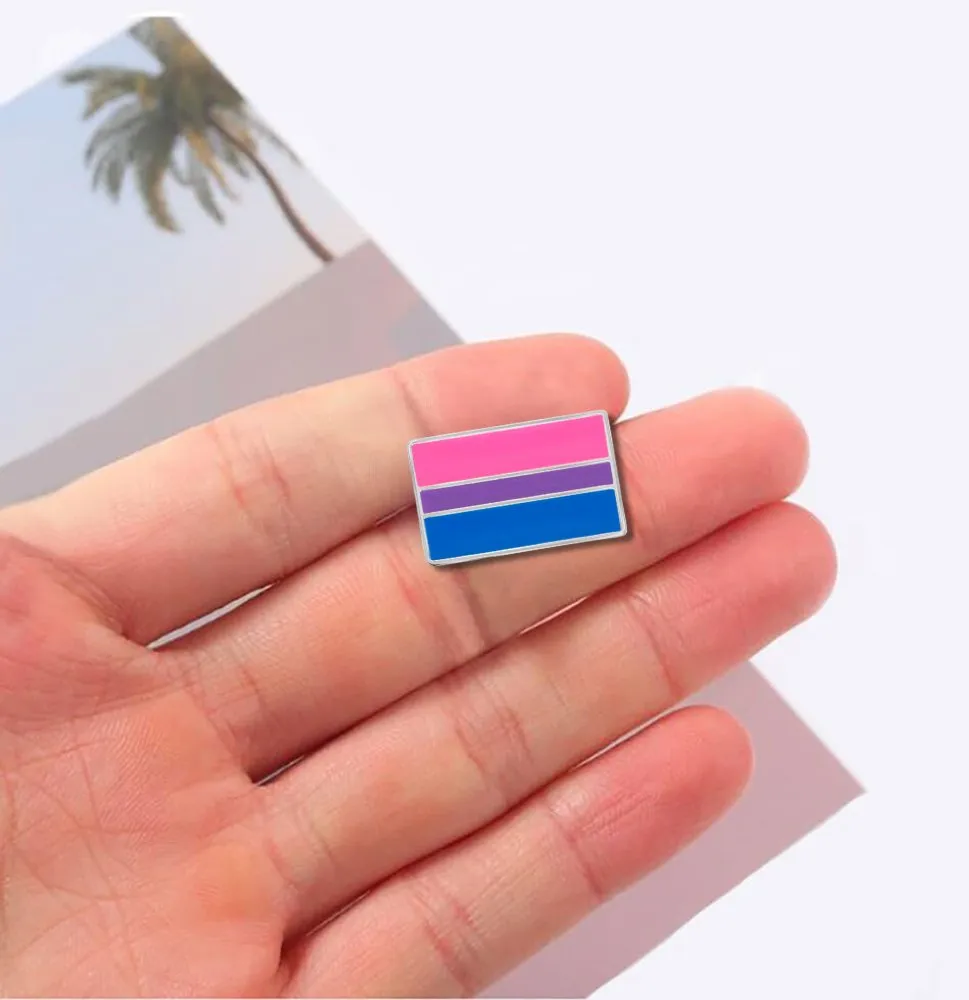 Rectangle Bisexual Flag Pins
