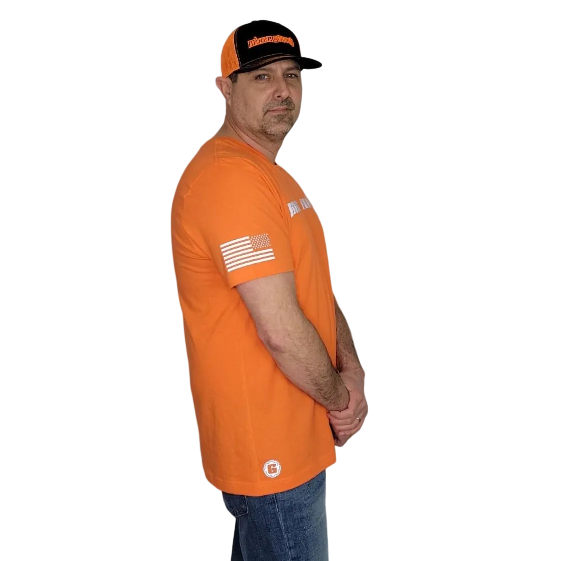 Reflective MSG Men's T-Shirt with Flag Sleeve