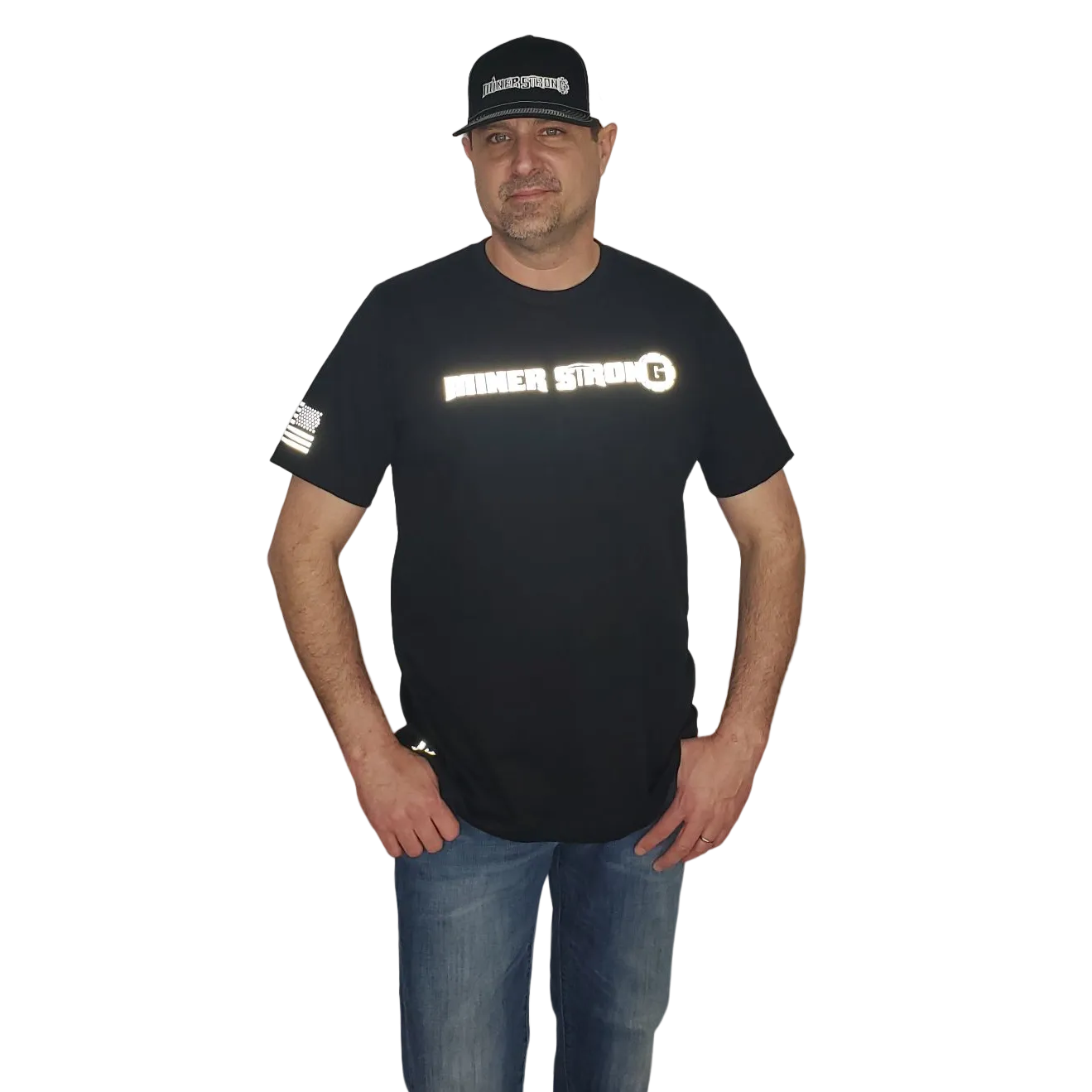 Reflective MSG Men's T-Shirt with Flag Sleeve