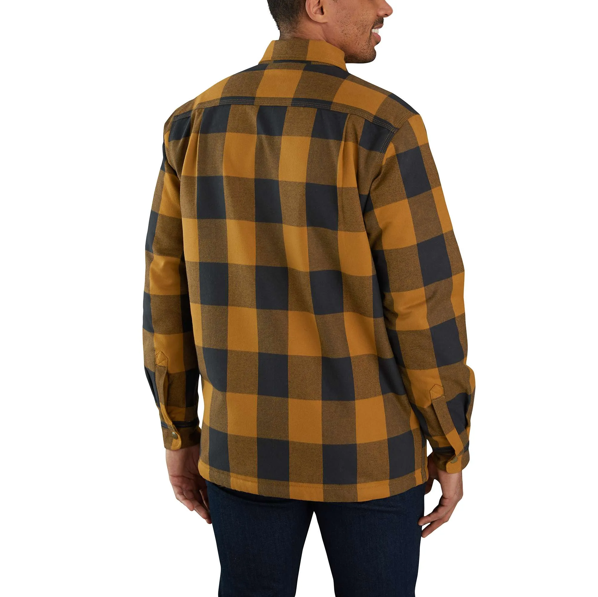 Relaxed Fit Heavyweight Flannel Sherpa-Lined Shirt Jac