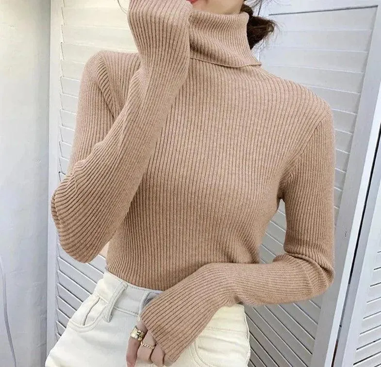 Soft Cashmere Feel Turtleneck Sweater