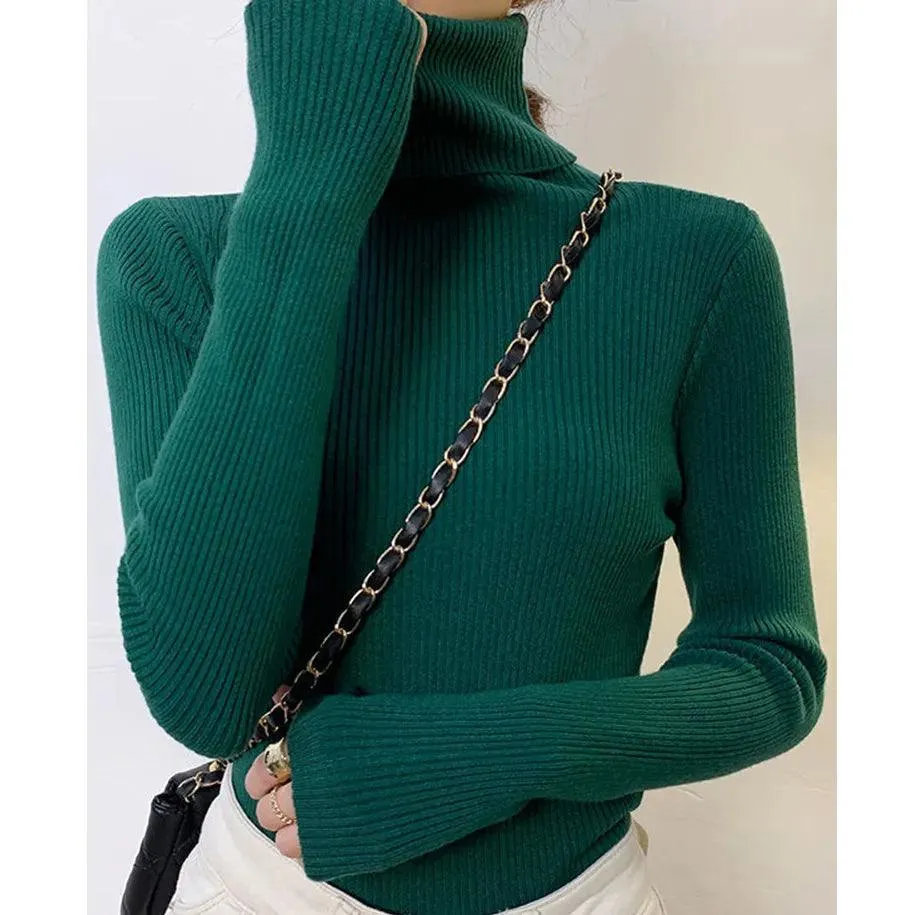 Soft Cashmere Feel Turtleneck Sweater
