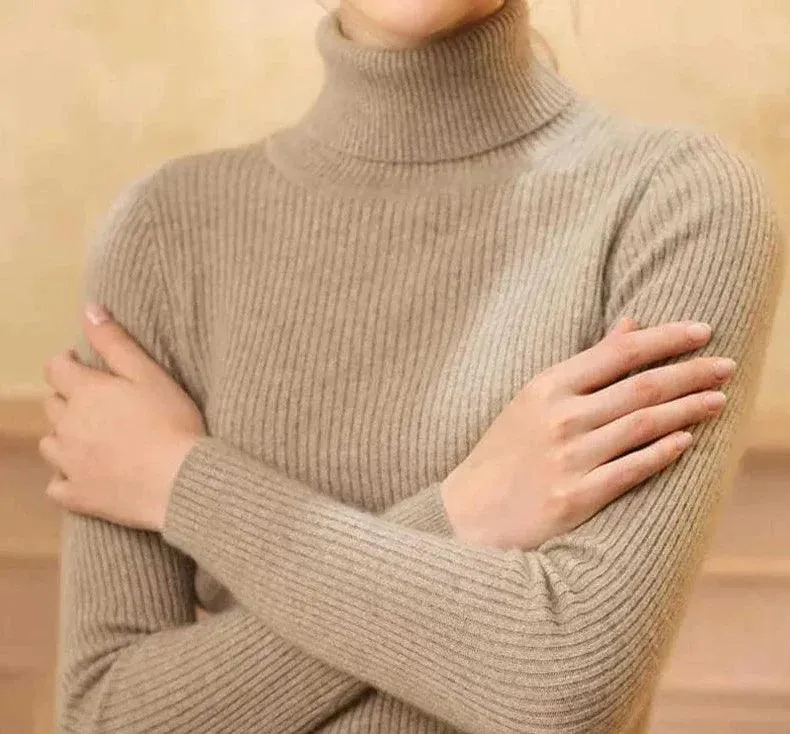Soft Cashmere Feel Turtleneck Sweater